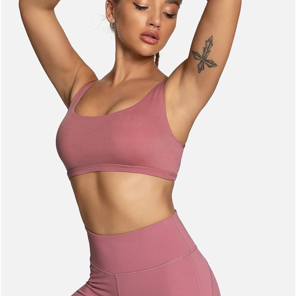 QUEENIEKE Womens Yoga Sport Bra Light Support Strappy Free to Be Bra 77889 - Picture 3 of 4